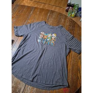 XL Moody Before Coffee Short Sleeve Tee TShirt Top Shirt Cow Coffee Sunflower